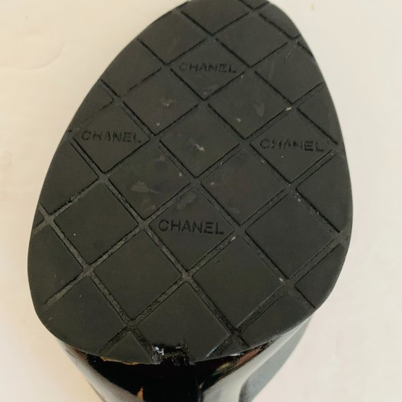 CHANEL LEATHER MULES HIGH HEELS MADE IN ITALY - Picture 11 of 12